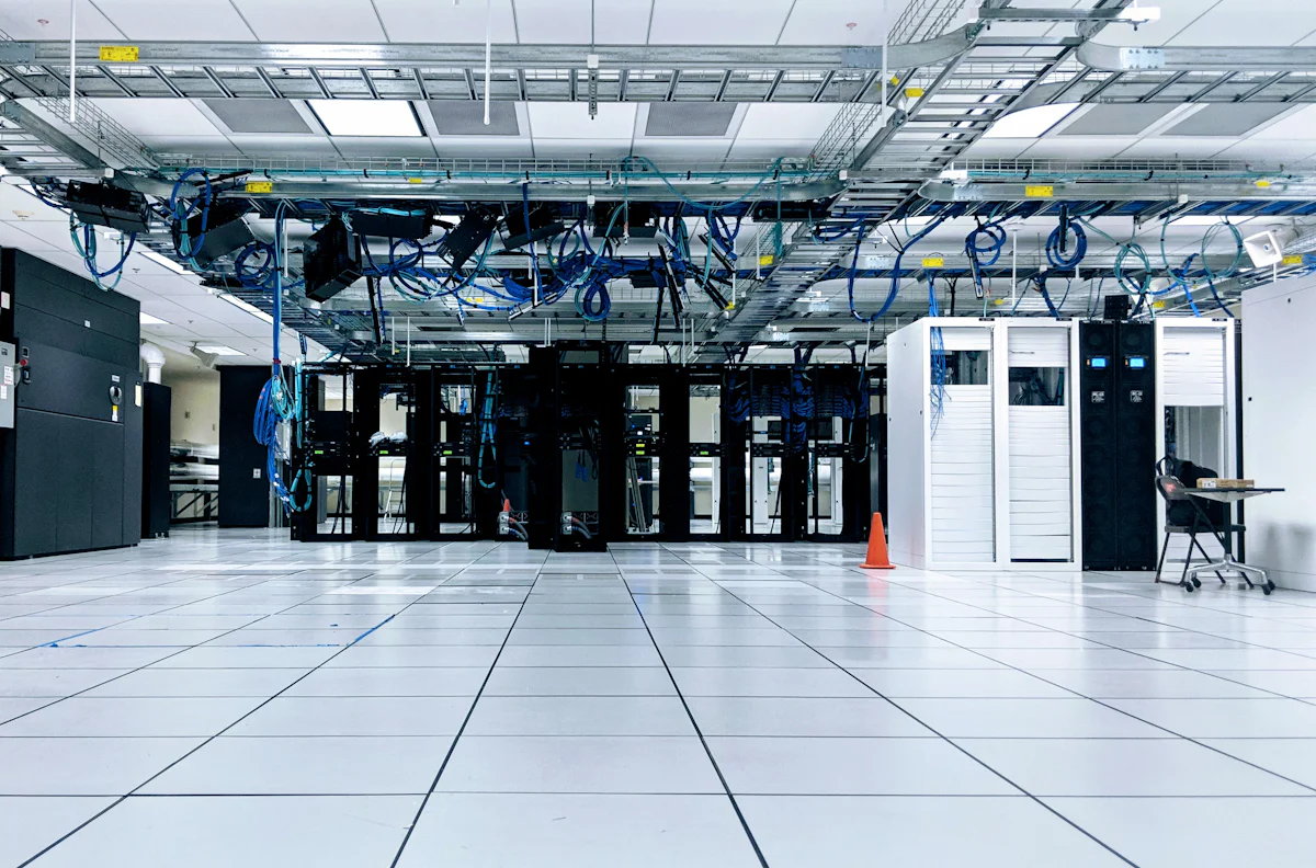 Server room used for website hosting