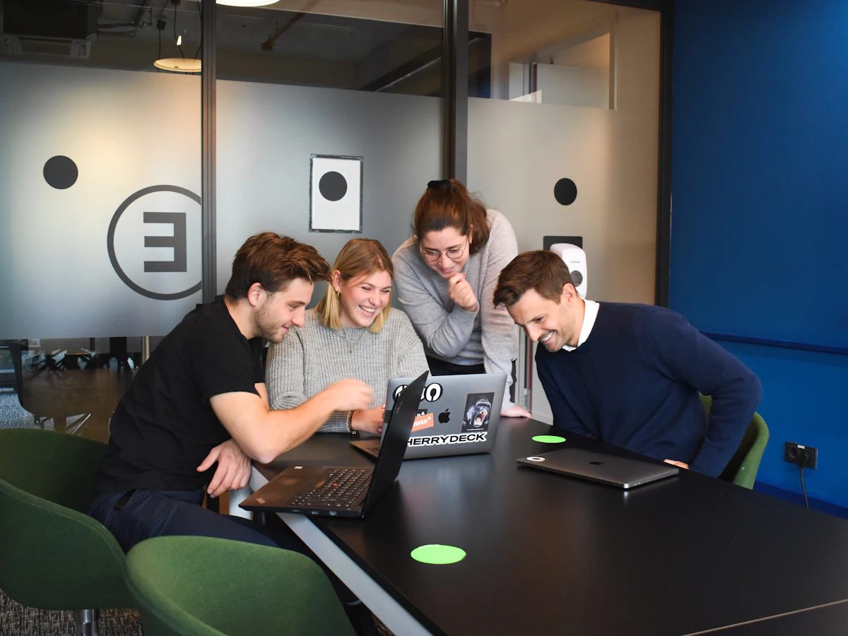 WordPress team reviewing a website together